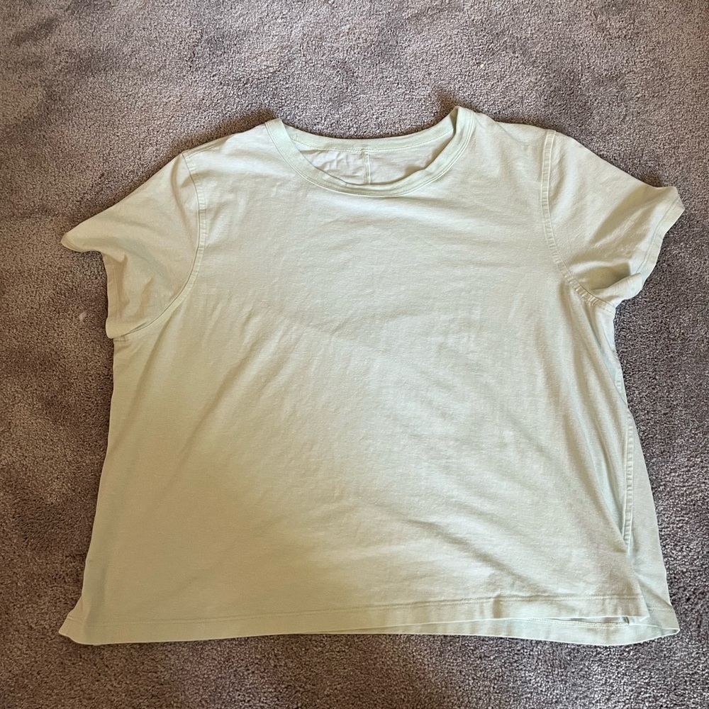 Lululemon Classic-Fit Cotton-Blend Tee in Mint Moment size 12